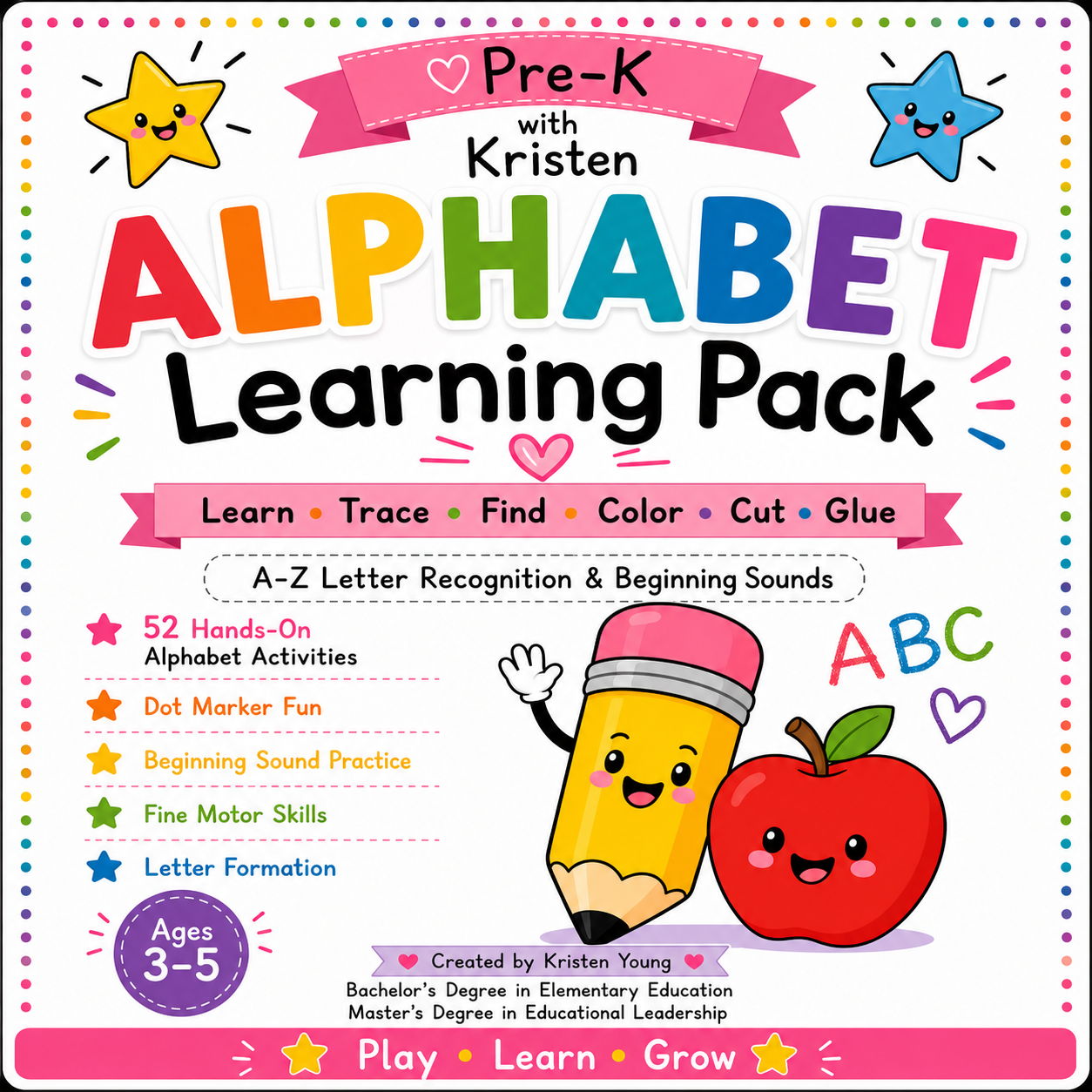 Alphabet Learning Pack Printable Download