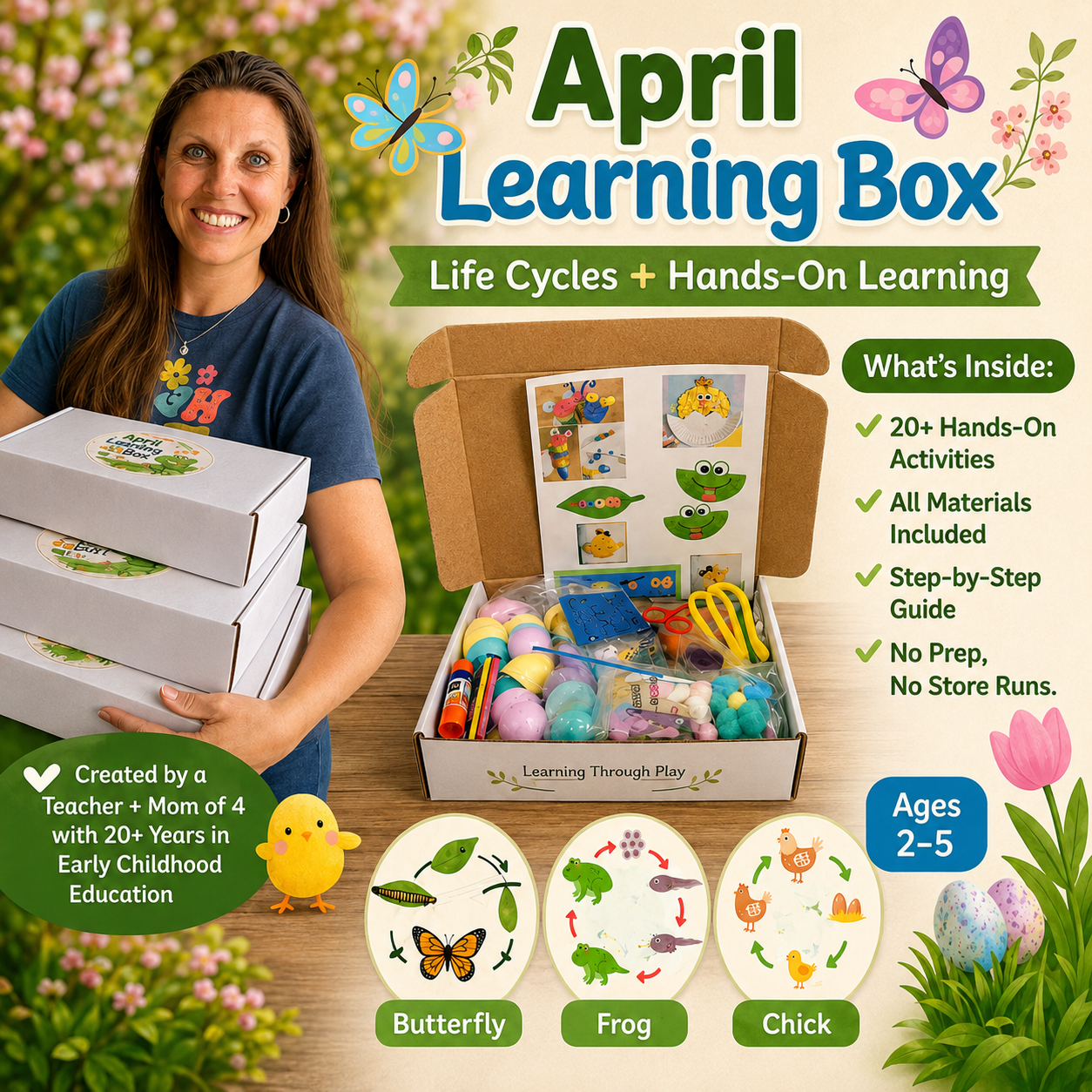 April Learning Box: Life Cycles & Spring Learning